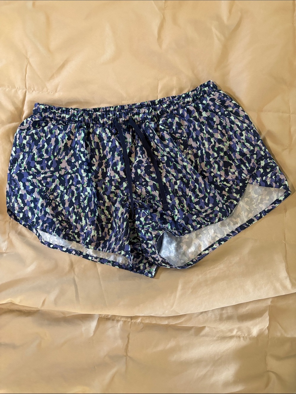 Old Navy Navy Blue Abstract Print Athletic Shorts
